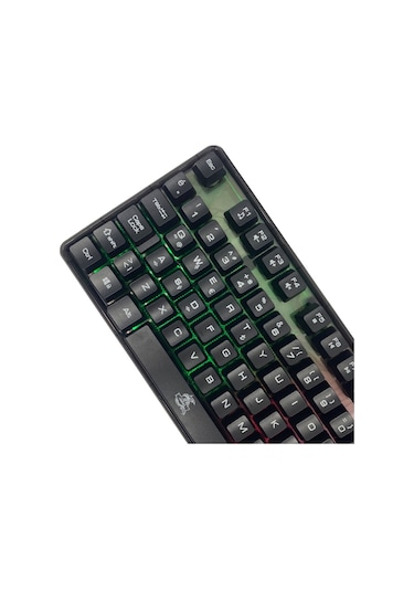 Kbl707 Mekanik Hisli Rgb Led Arka Işıklı Şeffaf Gaming Oyuncu Klavye - Dka010