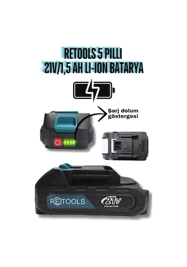5 Pilli Li-ion Batarya 21v/1.5ah Mavi