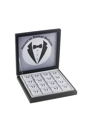 Mutluadim 48 Adet Isim Etiketli Damat Bohçası Madlen Çikolata