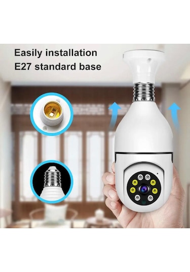 Ampul Kamera Harekete Duyarlı Gece Görüşlü Kablosuz Bebek Izleme