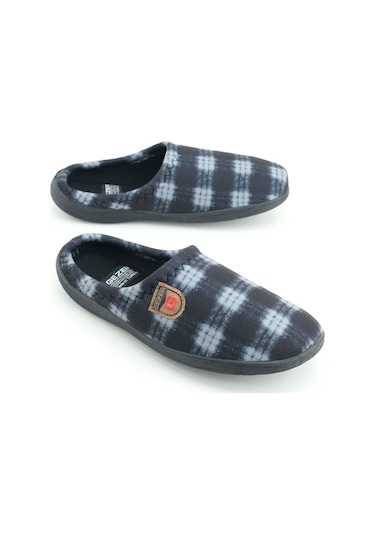 Gezer Erkek Kışlık Rahat Taban Ev Bahçe Terlik Siyah