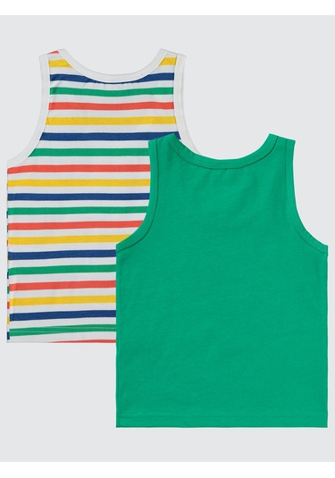 Civil Boys Erkek Çocuk 2'li Atlet Set 2-10 Yaş Yeşil Yeşil