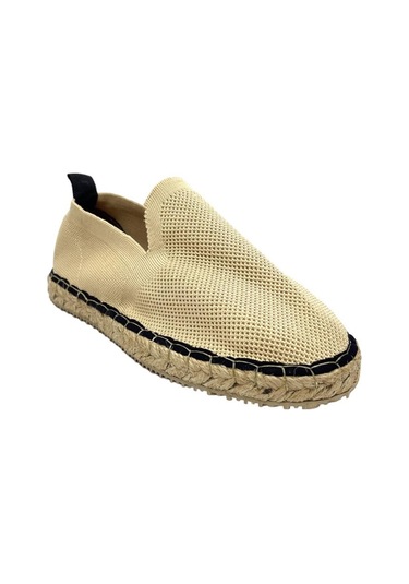 Unisex Bej Triko Espadril Bej