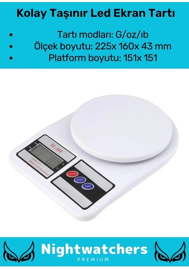 Özel Seri Yüksek Hassasiyet Pilli Dara Fonksiyonlu Otomatik Kapanma Özellikli Hassas Mutfak Terazisi Çok Renkli