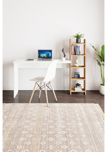 Kitaplıklı Fonksiyonel Çalışma Masası Beyaz - Atlantik Çam Atlantik Çam - Beyaz