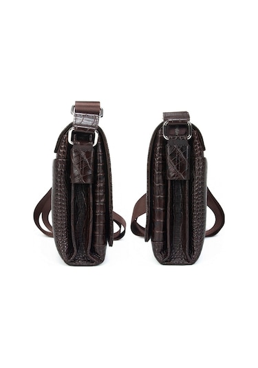 Postacı Çantası Erkek Hakiki Deri Kroko Kangaroo Kıngdom 5512-Ck