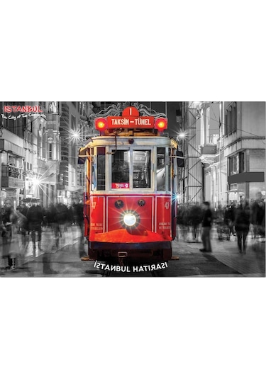 Yapışkanlı Pano/İstanbul, Tramvay 33X48 Cm.