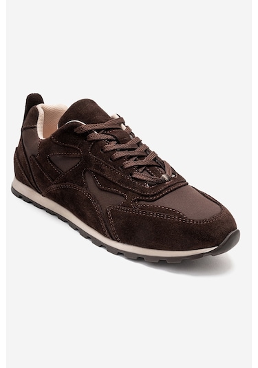 Sahra Kahverengi Süet Hakiki Deri Kadın Sneaker Kahverengi