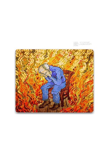 Küçük Mouse Pad Karikatür Van Gogh İllüstrasyon Pc Oyuncu Dolabı Klavye Masa Matı Bilgisayar Oyun Aksesuarları Mousepad Anime Matları Zy003225 18x22cm