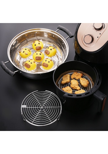 Youtek 304 Çelik Güzergahlı 18cm Yüksek Ayaklı Buhar Tepsisi - Ev Mutfak Buharlama, Fırınlama, Fritöz İçin Çok Amaçlı Alet Diğer