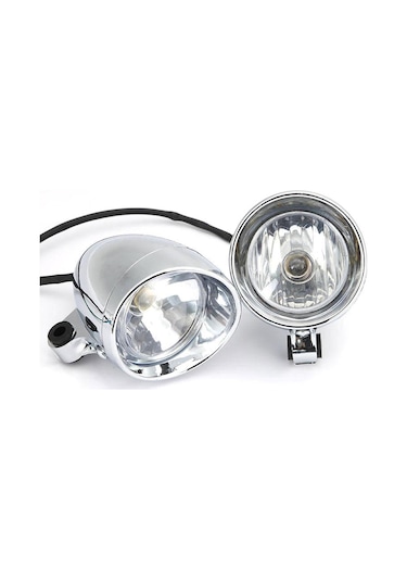 Suntek 4 Inç krom Motosiklet Ön Far Sis Işık Lambası 2 Adet