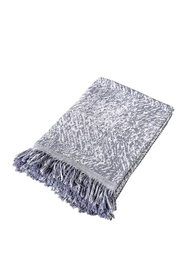 Vicuna Home Pamuklu Çok Amaçlı Ebruli Koltuk / Çekyat Örtüsü Mavi