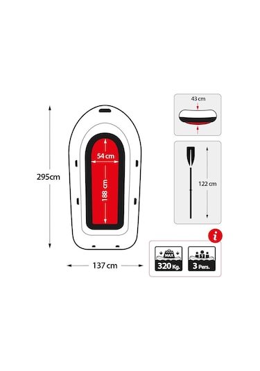 Intex Challenger 68370 Şişme Bot 295 x137 x 43 CM