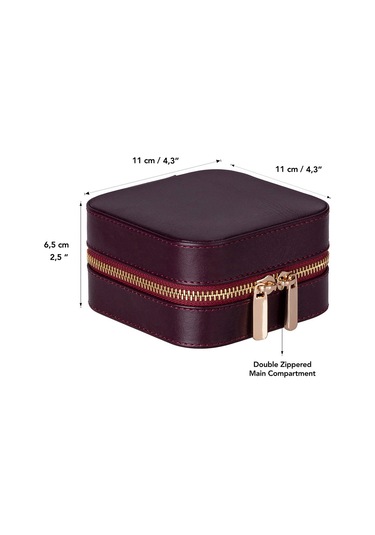 Amanda Burgundy Bloom Medium Gerçek Deri Takı Çantası Bordo