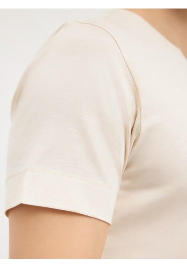 Karaca Erkek Modern Fıt Tişört-ekru 11.25s.06.607 Ekru