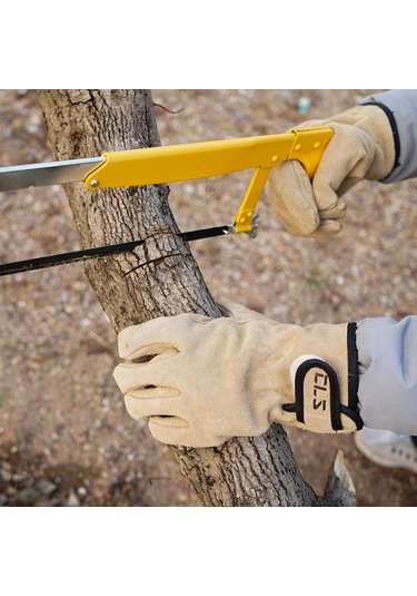 Homyl Deri Güvenlik İş Eldivenleri Yangın Isı Direnci Haki