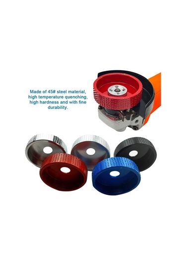 Moveevo Ahşap Taşlama İçin 75mm Açısal Fırçalarla Kullanılamak Üzere 45 Çelik Sert Dairesel Taşlama Diski - Mavi