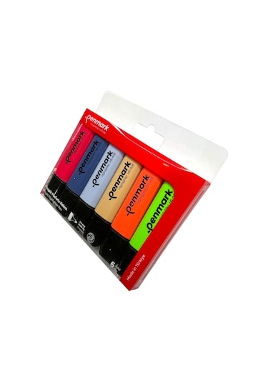 Penmark Fosforlu Kalem 6'lı Asetat Karışık Renk Tropik 86831817711334 Hs-505-6t 709705 Çok Renkli