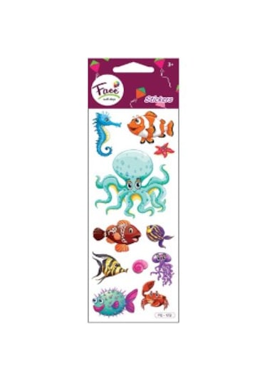 Face Sticker Renkli Kabartma 3d Fc-172