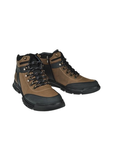 Tardelli Hakiki Deri İçi Kürklü Battal Boy Erkek Bot Trd-4351 Kum Nubuk KUM NUBUK