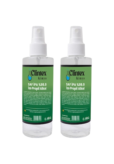 Clintex Kimya Saf Ipa %99.9 Izopropil Alkol Yüzey Temizleyici 2x200 Ml