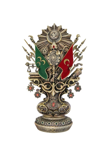 Nakkaş Osmanlı Boytu Battal Boy Antik Sarı / Yeşil Taşlı