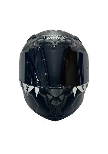 Sway Sw-820 Monster Full Face Kapalı Kask Beyaz - Siyah