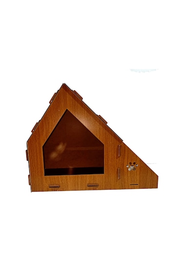 Dekoratif Ahşap Kedi Evi 40 x 40 x 35 CM
