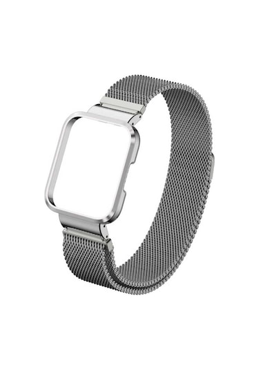 Xiaomi Redmi Watch Mi Watch Lite Uyumlu Krd-58 Metal Pak Kordon Kırmızı
