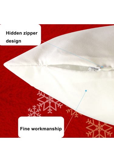 Monyee Noel Dekorasyon Kırmızı Kare Desenli 45x45 Cm Fiber Yastık Kılıfı - Tek Taraflı Modern Stili, Ev/ofis/ Araba İçin Uygun Tpr215-4 Çok Renkli