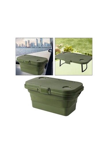 Homyl Katlanabilir Piknik Sepeti Taşınabilir Araba Yıkama Yeşil