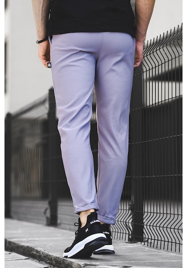 Oksit Norris Duble Paça Fitilli Slim Fit Erkek Eşofman Altı 001
