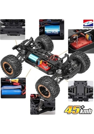 Haiboxing RC 1/16 Ravage 45+ KM/H Sürat Uzaktan Kumandalı RC Model Araba RTR Elektrikli 4WD Brushless Fırçasız Offroad Truck