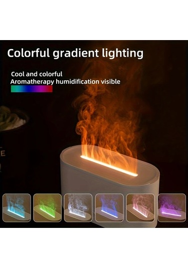 Techbloom Ultra Sessiz Alevli Aromaterapi Difüzör Dark Wood Grain Usb Güçlü Ayarlanabilir Parlaklık Ev Yatak Odası Ofis Ahşap