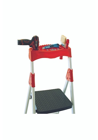 Elegance 4+1 Geniş Basamaklı Kolay Taşıma Aparatlı Merdiven Kaliteli Paslanmaz 4+1 Basamaklı