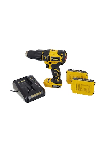 Stanley SBH20D2K-TR 18V 2Ah Li-Ion Kömürsüz Çift Akülü Darbeli Matkap