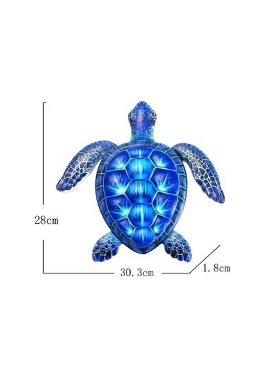 Hangfox Altın Sarı Metal Kaplumbağa Duvar Dekoru - Deniz Tema Ofis Oturma Odası Zenginleştirici Kolay Asma Sanatsal Dekor Diğer