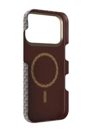 İphone 17 Pro Max Uyumlu Kılıf M-safe Şarj Özellikli Raptic Aramid Skin Origin Seri Kapak Gold-mavi Mavi - Gold