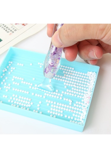 Mufunye 5d Dıy El Sanatı Parlak Işıklı El Kalemi - Yeşil Gece Parlaklıklı Reçine Materyal 6'lı Uçlu Taş Takım Aracı