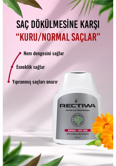 Rectiwa Kuru ve Normal Saçlar için Şampuan 300 ML