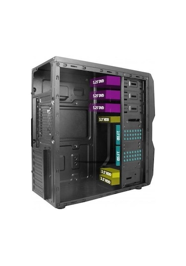 Vento TA-K62 750W Mid Tower ATX Bilgisayar Kasa Siyah
