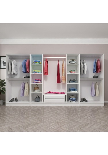 Kale Plus 8 Mebran Kapaklı 2ç Dolap Beyaz Mebran 190cm Beyaz