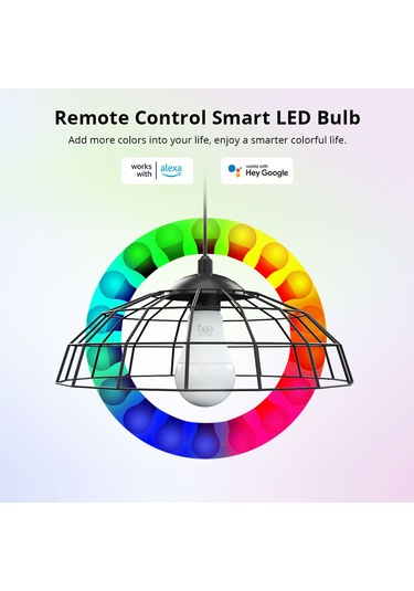 Reedark "e27 Akıllı Led Ampul: 16 Milyon Renk, Ses Kontrolü, Zamanlayıcı Ve Grup Yönetimi İle Wifi Bağlantılı" Beyaz