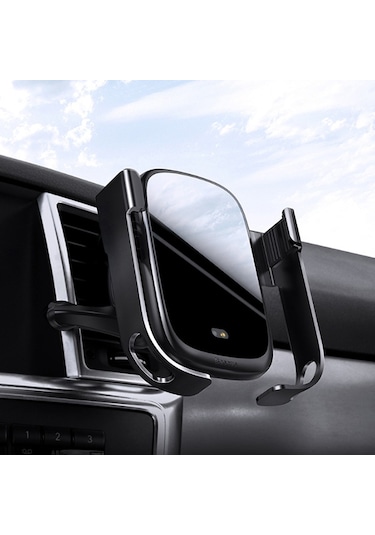 Baseus Rock-Solid Tam Otomatik 10W Kablosuz Araç Şarj Tutucu