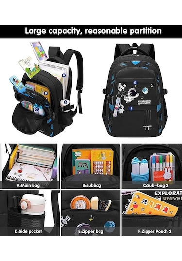 Cbtx Nasa Astronot Figürlü Su Geçirmez Okul Sırt Çantası