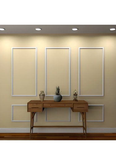 Dekoratif Boyanabilir Poliüretan Duvar Çıtası - 6' Lı Hazır Kesim Çerçeve Seti-duvar Süsü