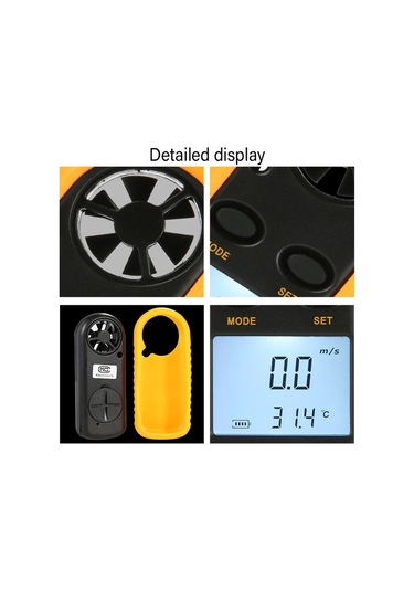 Conventions1 Dijital Anemometre Rüzgar Hızı Mini Hava Hızı Hava