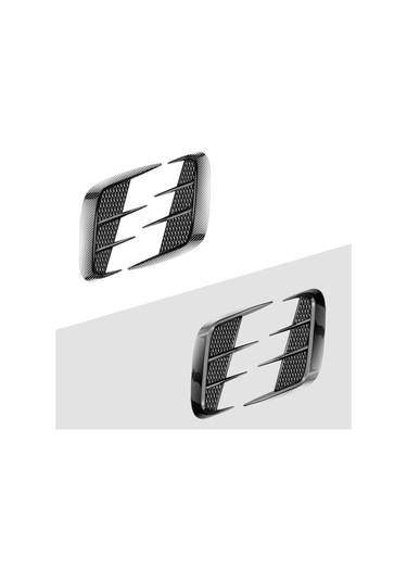 Evrensel Araba Çamurluğu Yumuşak Tutkal Dekoratif Araba Çıkartmaları, Renk: Karbon Fiber