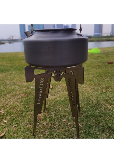 Tenfowee Kamp Feneri Altlığı - Paslanmaz Çelik - 17.3x20cm - 350g - Çadır Tencere Desteği