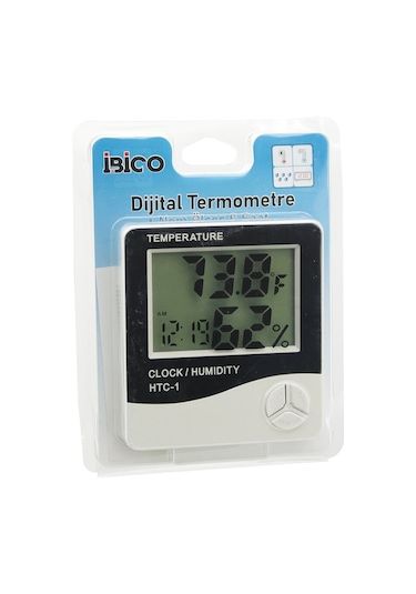 Dijital Saat - Sıcaklık - Nem Ölçer Pilli 5332